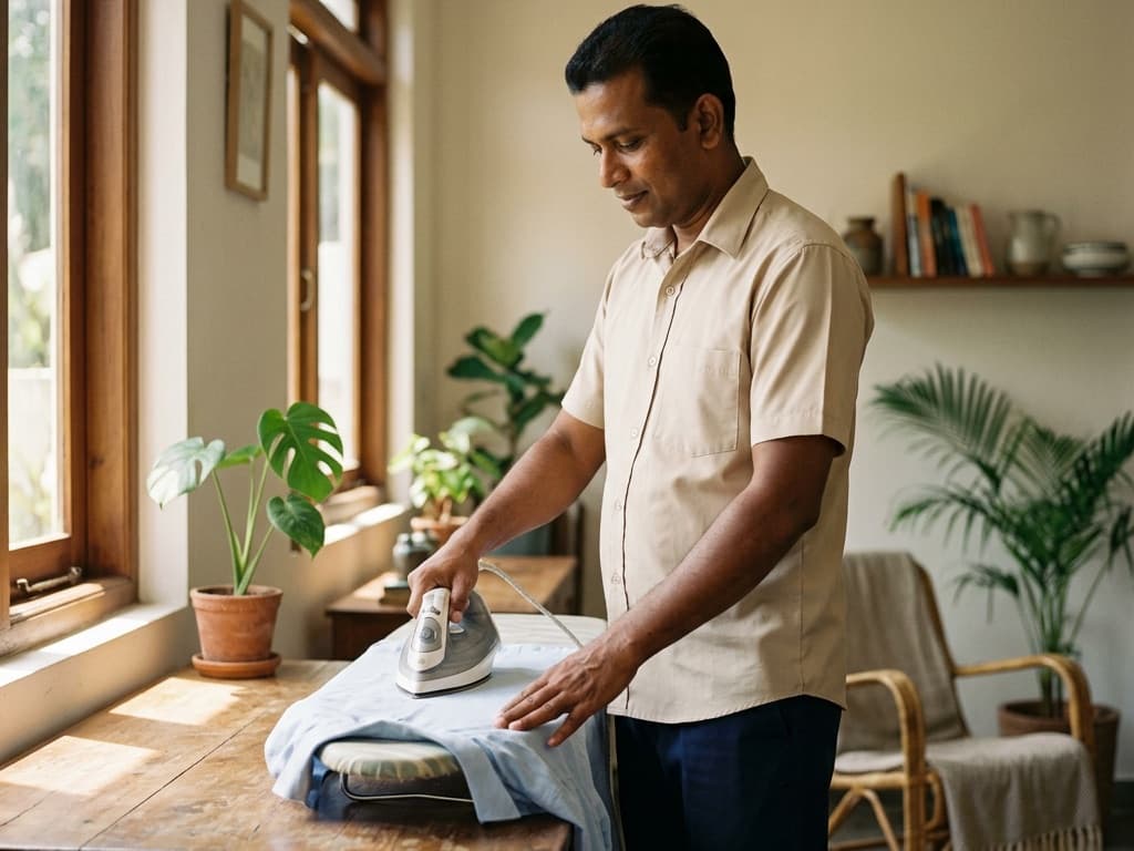 A caregiver helping around the household